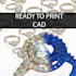 do jewelry cad design ready to print , render