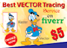 do vector tracing,  redraw logo and image supper fast
