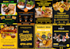 design food flyers, posters and menu cards