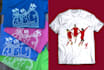 create a unique illustrated tshirt design