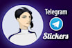 illustrate your telegram or whatsapp stickers