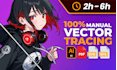 manually vector trace and recreate your logo or image
