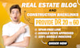 provide good real estate blog and construction backlinks
