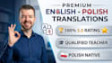 translate polish english, english polish, qualified teacher