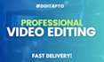 do elegant video editing and motion graphics design