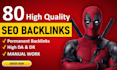 create 80 high quality SEO backlinks with manual work