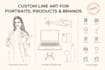 create vector line art for any product, logo 24 hours