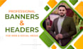 design stunning website headers sliders or banners