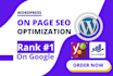 do website onpage seo optimization using yoast for wordpress sites