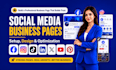 do all social media accounts create and setup, facebook business page