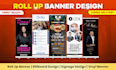 design roll up banner, retractable banner, billboard design, signage design