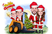 create a family christmas caricature from your photos