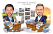 make farewell and retirement caricature for boss, colleagues