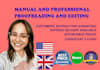 manually proofread and edit english  documents