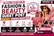 write and guest post on fashion, beauty blogs with dofollow SEO backlinks