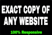 exact copy website in HTML template