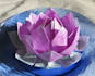 create a custom origami lotus flower with your text