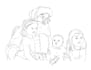 draw black and white vector line art illustration or portrait