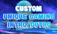 make a custom gaming youtube intro and outro logo animation