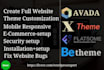 create a website using avada, x theme, betheme, flatsome