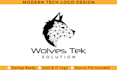 design a modern tech logo for startup, saas, and IT business