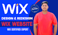 do wix website design, redesign wix website, and create wix online store