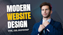 create a modern responsive bootstrap website with HTML CSS