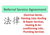 provide a simple referral service agreement