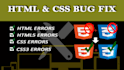 fix your html, css bugs
