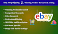 do ebay dropshipping winning product research, listing