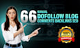 do manual high quality SEO backlinks dofollow blog comments