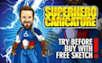 design premium  superhero caricature character