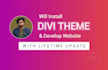 install and create website with divi theme and divi builder