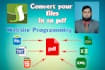 create pdf from database, html, csv, excel