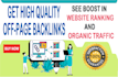 do off page SEO by building high quality backlinks to get organic traffic