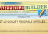 create 10 High Quality Readable Articles with Article Builder