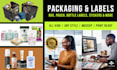 design professional product packaging, labels, and stickers