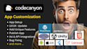 install, customise, fix codecanyon android, ios, PHP script
