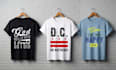 design custom typography vintage t shirt and merchandise