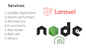 develop laravel, rest api, node js for backend with vue js