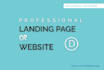 design a professional website or landing page in divi theme
