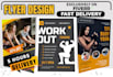 design event flyer, media kit or postcard design