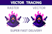 professional vector tracing logo redesign illustrator work