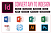 convert PDF and word to adobe indesign