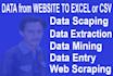 do data scraping, data transfer from web to excel spreadsheet