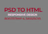 convert psd to html responsive using bootstrap 4, sass, scss