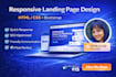 design a responsive landing page in HTML CSS bootstrap