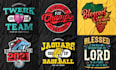 do custom tshirt design and typography t shirt