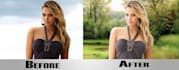 remove face spots retouch resize the image and smooth skin