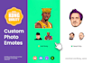 draw your face into custom chibi emotes for kick and twitch